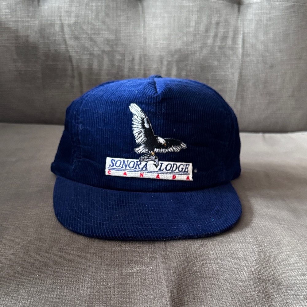 Vintage Sonora Lodge Canada Snapback / Trucker Style / Corduroy / 80s / 90s